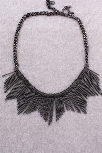 Necklae SAMPLE Boho Black Spiked