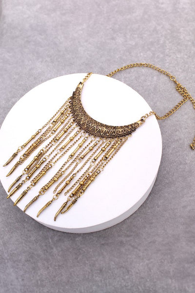 Textured Boho Chain Necklace