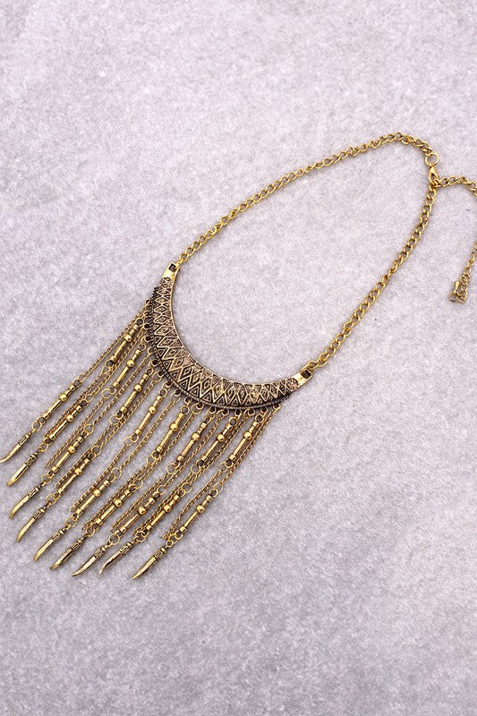 Textured Boho Chain Necklace