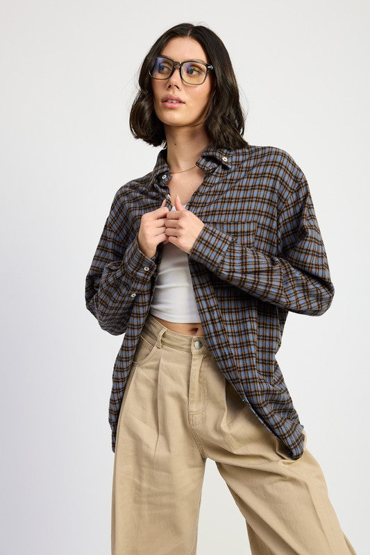 OVERSIZED PLAID SHIRT