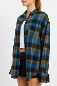 ACID WASH FLANNEL SHIRT (2 colors)