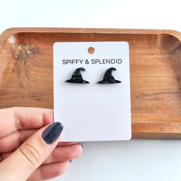 Witch Hat Studs - Black