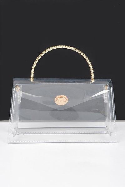 Top Handle Stadium Transparent Clear Bag