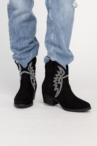 Rhinestone Western Booties