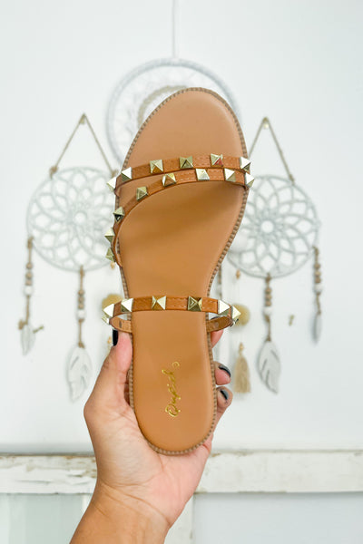 Size 7 // Tan Studded Sandal