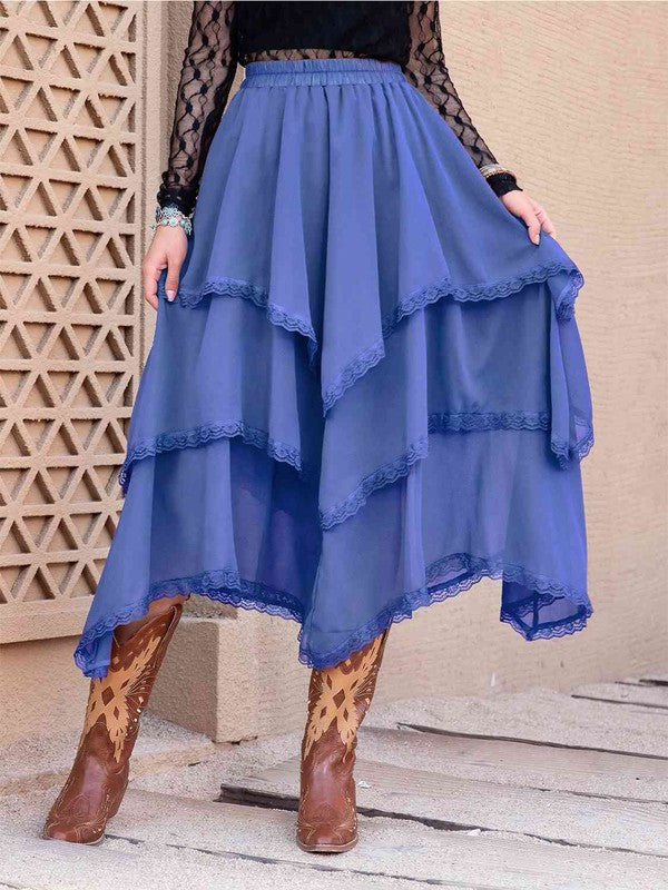 Tiered Midi Skirt