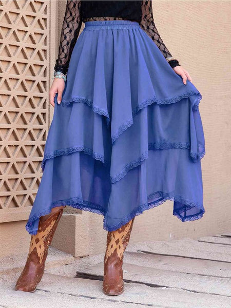 Tiered Midi Skirt