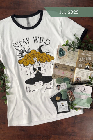 Size LARGE Sample Stay WIld, Moon Child Tee