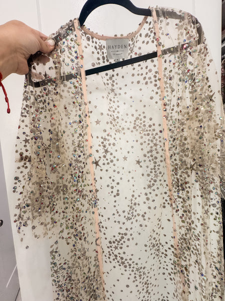 Size Medium SAMPLE // Sheer Sequins Kimono