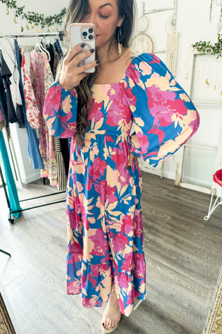 Small SAMPLE Long Sleeve Floral Dress