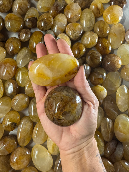 Golden Healer Mini Palm Stone
