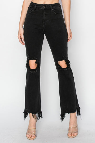 RISEN Distressed Black Jeans