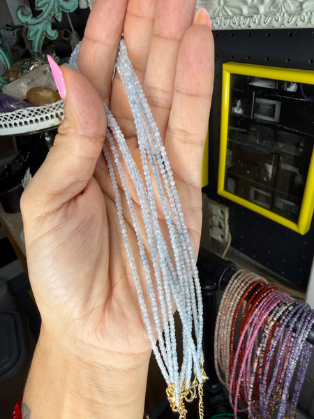 2mm Natural Crystal Choker Necklace 💎