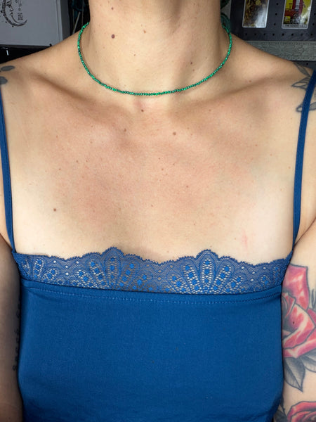 2mm Natural Crystal Choker Necklace 💎