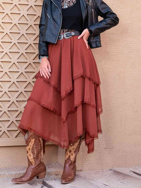 Tiered Midi Skirt