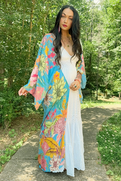 Solstice Muse Kimono with Metallic Threading