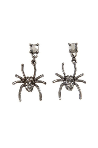 Rhinstone Spider Earrings (Multiple colors available)