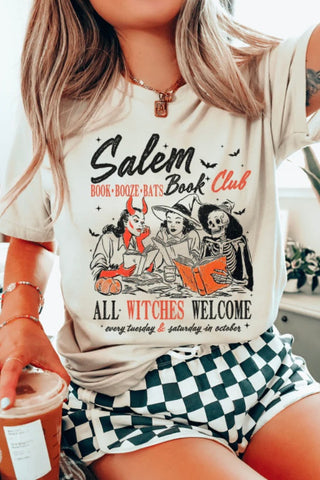 Cream Salem Book Club Tee