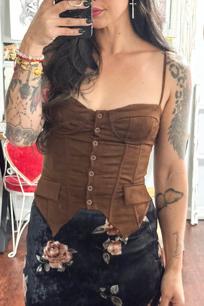 BACK LACE UP BUSTIER TOP