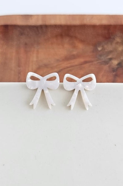 Bow Studs - White