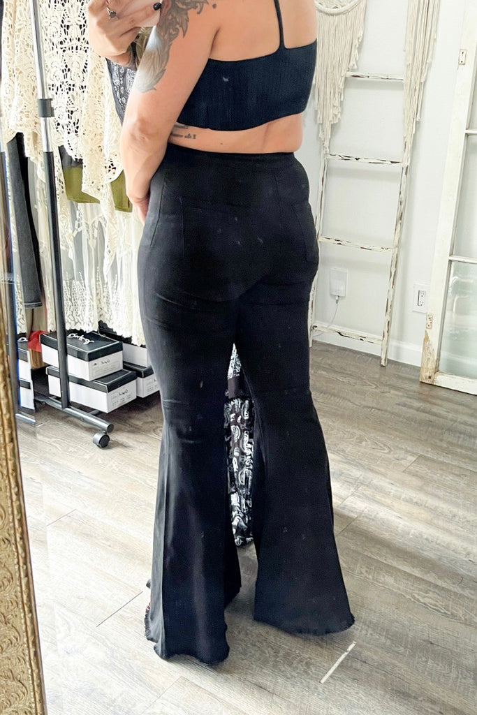 Black High Waisted Bell Bottoms – The House of Gentry