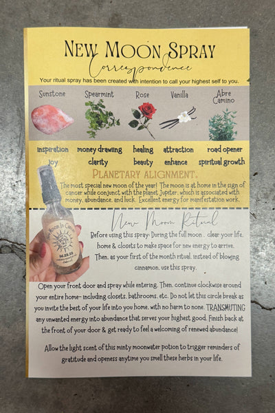 June 2025 New Moon Ritual Spray