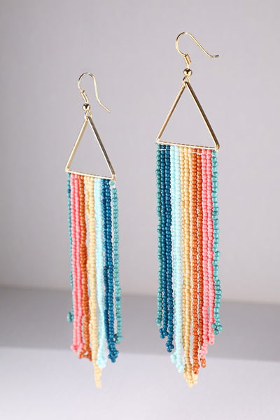 Stripe Fringe Earrings