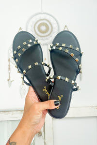 Size 6 & 8.5 // Black Studded Sandal