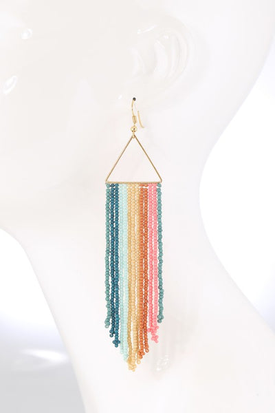 Stripe Fringe Earrings