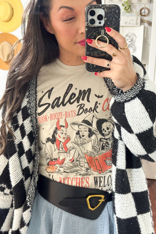 Cream Salem Book Club Tee