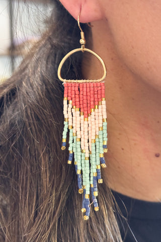 Chevron Fringe Earrings