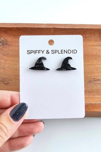 Witch Hat Studs - Black