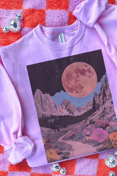 Disco Pop Moon Sweatshirt - 2 Colors