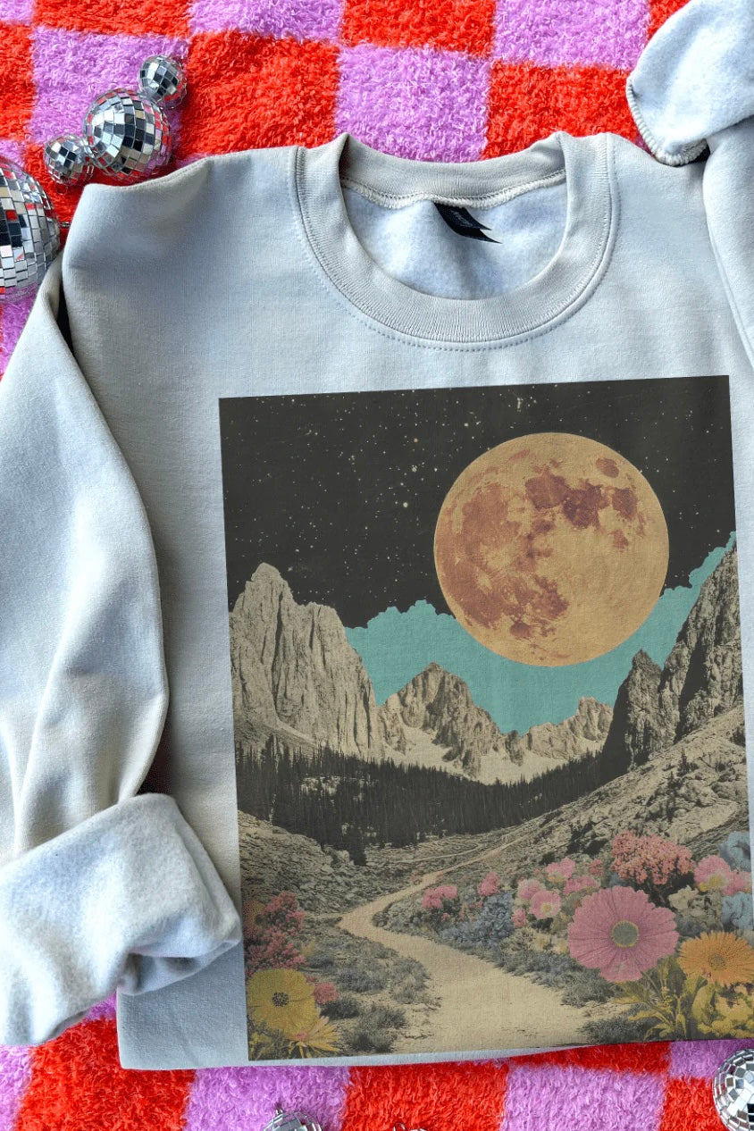 Disco Pop Moon Sweatshirt - 2 Colors