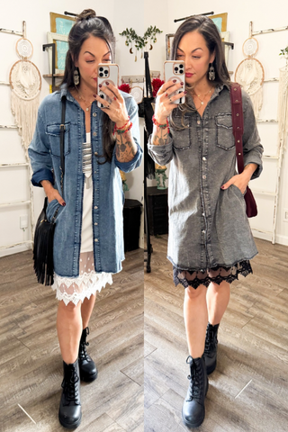 Lightweight Chambray Tshirt Dress