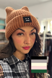 Chill Vibes Soft Ribbed Square Top Beanie- 6 colors