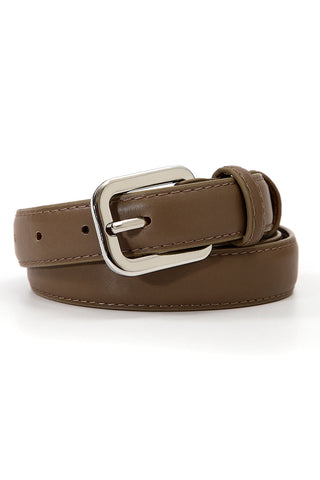 Sleek Classic Silver Buckle Belt - Timeless Function