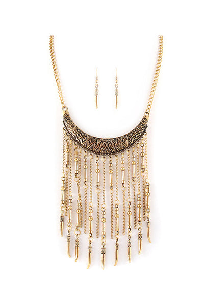 Textured Boho Chain Necklace