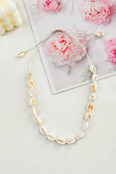 Adjustable Seashell Necklace One Size Coastal Jewelry 🐚🌊 Leto Collection