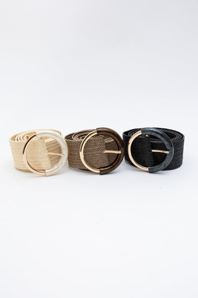 Earthy Chic Nature Loop Raffia Belt