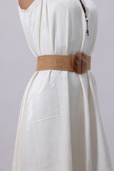 Resort Eco Chic Woven Belt with Buckle