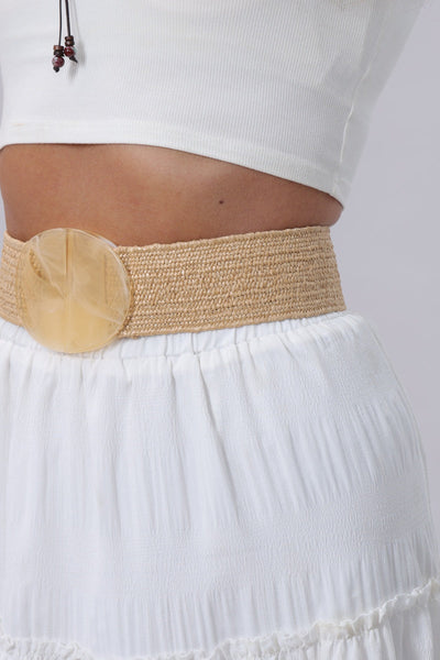 Resort Eco Chic Woven Belt with Buckle