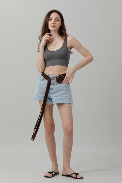 Long Fringe Waist Cincher – Vintage Draped Sash Belt 🌟🤠
