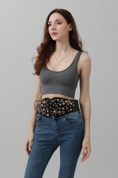 Western Wide Rivet Belt – Vintage Cowboy Chic 🤠✨