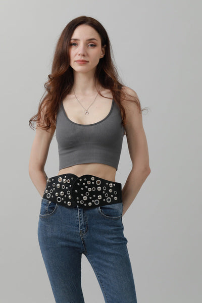 Western Wide Rivet Belt – Vintage Cowboy Chic 🤠✨