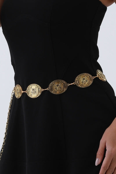 Turquoise Western Belt – Vintage Chain & Cowboy Glam🤠💎