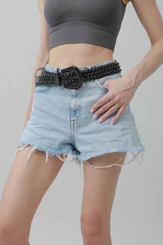 Rhinestone & Rivet Studded Belt – Glam Western Sparkle ✨🤠