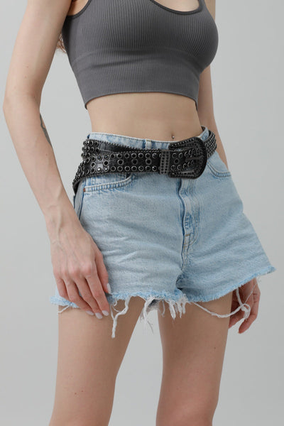 Rhinestone & Rivet Studded Belt – Glam Western Sparkle ✨🤠