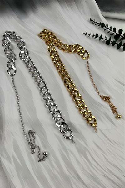 Chic Plated Waist Chain - Secure Hook Closure 🔗