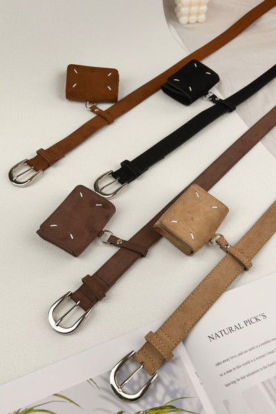 Vintage Belt with Attached Mini Wallet – Functional & Retro Style 💼